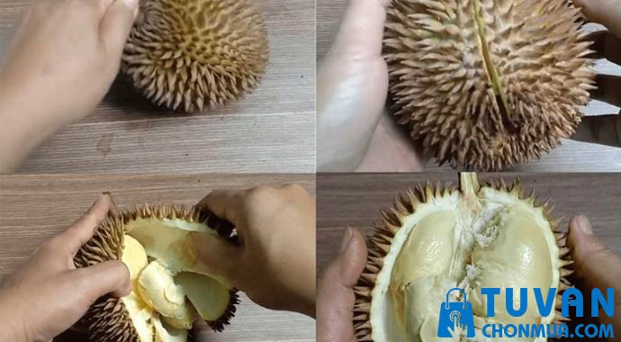 cách bổ sầu riêng đã nứt cách bổ sầu riêng đã nứt