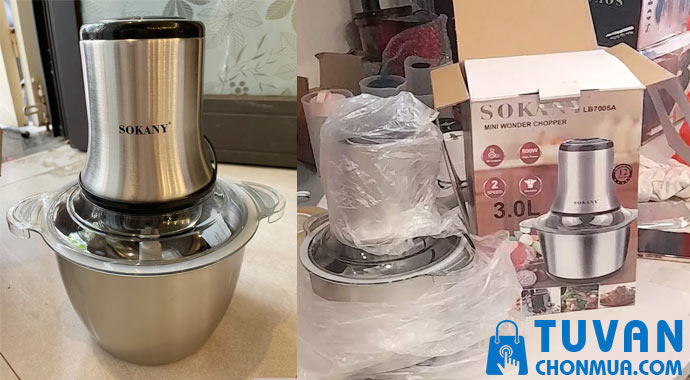 Máy xay thịt Inox SOKANY 3L Máy xay thịt Inox SOKANY 3L